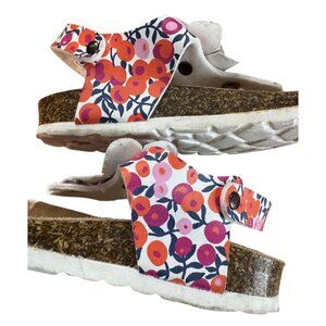 Italy Girls Gextop Vera Pelle Glitter Sandals Made In Italy With Cork Sole
